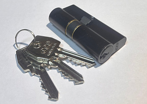 Цилиндровый механизм 30х30 ключ-ключ 3 ключа,мат.черный C603842525